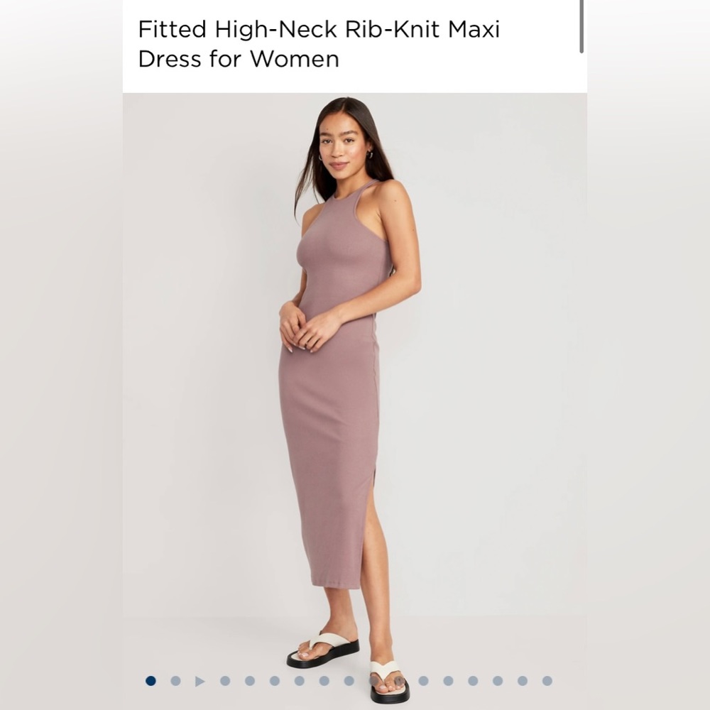 FITTED HIGH NECK MID/MAXI DRESS